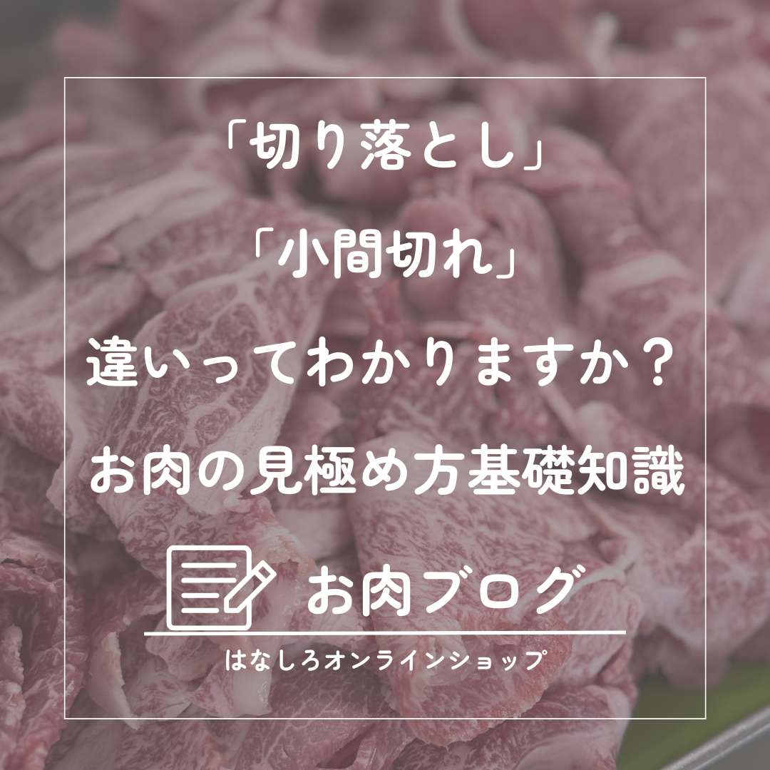 「切り落とし」と「小間切れ」の違いってわかりますか?ーお肉の見極め方基礎知識