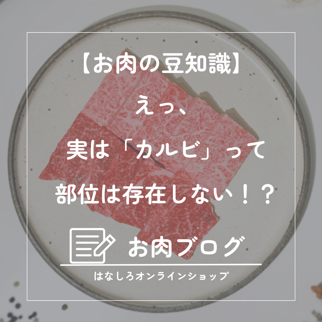 カルビってどこの肉？焼肉の裏側、プロが教えます。― お肉選びに役立つ基礎知識